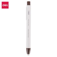 Tẩy Chì 2B Dạng Bút Bấm Deli - Có Bán Lõi Thay - Thân Màu Trắng Nâu - EH01800EH01912 - 2cái Bút tẩy