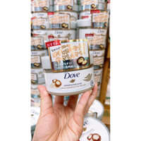 Tẩy da chết body Dove hạt mắc ca sữa gạo PHIÊN BẢN NỘI ĐỊA NHẬT