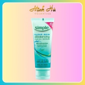 Tẩy da chết Simple Clear Skin Oil Balancing Facial Scrub 75ml
