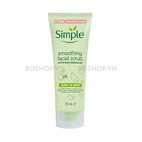 Tẩy Da Chết Simple Smoothing Facial Scrub – 75ml