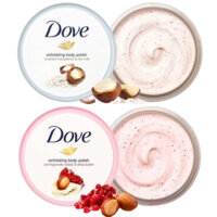 Tẩy da chết toàn thân body Dove bản đức macca lựu 225ml body scrub exfoliating