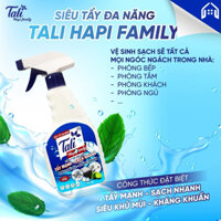 Tẩy đa năng Tali - Tẩy cặn canxi,gạch men,đồ nhựa,xoong nồi,tủ kính,inox,bếp ga,dép- chai 500ml