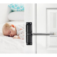 TAY ĐẨY GIỮ CỬA MINI, TAY CO CỬA, BẢN LỀ ĐÓNG CỬA TỰ ĐỘNG  THÉP KHÔNG RỈ - Đen