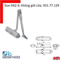 Tay đẩy hơi Hafele 931.77.129 không giữ cửa cửa nặng tối đa 80kg rộng max 1100mm