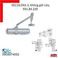 Tay đẩy hơi Hafele 931.84.229 DCL110 không giữ cửa cửa nặng tối đa 60kg rộng max 950mm