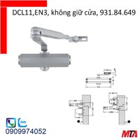 Tay đẩy hơi Hafele 931.84.649 DCL11 không giữ cửa cửa nặng tối đa 60kg rộng max 950mm