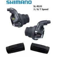 Tay đề xe đạp Shimano RS35 3x6 - 3x7 speed SL-RS35, Tay đề vặn Shimano chính hãng