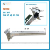 TAY ĐỠ CÀI RÃNH, TAY ĐỠ CÀI TẤM SLATWALL : K20K21 ( SÉT 10 TAY )