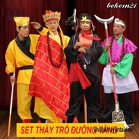 [TÂY DU KÍ] - SET BỘ TRANG PHỤC 4 THẦY TRÒ ĐƯỜNG TĂNG-(set trang phục tôn ngộ không,sư phụ,sa tăng,chư bát giới)