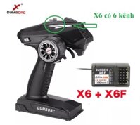 Tay Dumborc 6 kênh TX + RX X6F Dumbo RC X4 X6 4CH 6CH sóng điều khiển 2.4GHz phủ sóng xa 500m (mét) dành cho xe, tàu, thuyền RC.