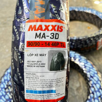 (Tay ga) Vỏ Maxxis 3D (kim cương) cho xe tay ga Vision, Air blade,.. - Size 90/90-14 - Vỏ không ruột