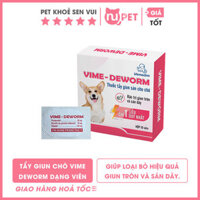 Tẩy giun chó Vime Deworm dạng viên (1 viên) Viên sổ giun chó
