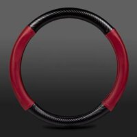 Tay lái lái xe cực kỳ -thin đặt tay cầm bằng da carbon nam Dype d -type không hấp thụ mồ hôi thước lái xe ô tô giá bình dầu trợ lực lái