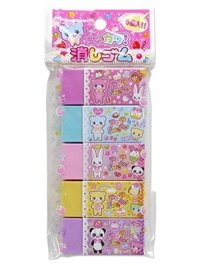 Tẩy Lemon 886873 hình vuông 5 miếng Kawaisugi (7428)