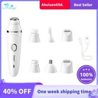 Tẩy lông cho mặt Máy nhổ lông mặt không dây có thể sạc lại cho nữ Bộ máy cạo râu nữ 7 trong 1 Pluxy Tẩy lông