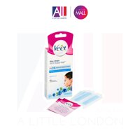 Tẩy lông mặt ria mép VEET Wax Strips 40 Miếng Bill Anh - Da Nhạy Cảm