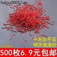 Tay Màu Đỏ Móc Câu Cá Giun Đỏ Tay Móc Tay Màu Đen Tay Áo Vàng Không Sừng Tay Màu Đỏ Với Barb Móc Câu Cá Đồ Câu Cá