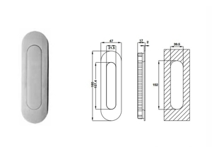 Tay nắm âm Hafele 903.11.950