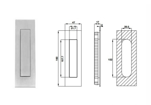 Tay nắm âm Hafele 903.11.960