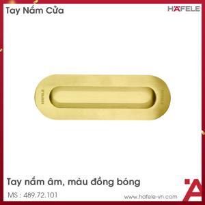 Tay nắm âm màu đồng bóng Hafele 489.72.101