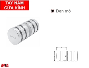 Tay nắm cho cửa kính đen mờ Hafele 981.71.143