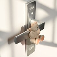 Tay Nắm Cửa Miếng Lót Chống Va Chạm Gấu Silicon Chặn Cửa Hộ Gia Đình Thanh Trượt Im Lặng Chống Va Chạm Vỏ Bảo Vệ Chặn Cửa Không Đấm 1.3.01