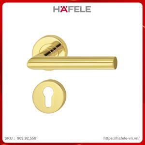 Tay nắm gạt màu đồng bóng Hafele 903.92.558