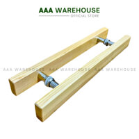 Tay nắm gỗ sồi hộp 3x6cm dùng cho cửa kính cường lực 8-12mm