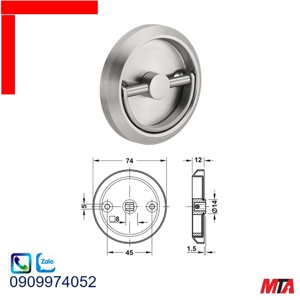 Tay nắm kéo âm Inox mờ 902.00.590