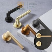 Tay nắm phân thể, khóa cửa tay gạt khóa cửa tròn AURA hợp kim nhôm, kiểu dáng hiện đại tối giản