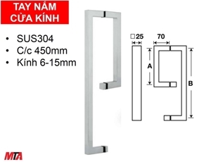 Tay nắm phòng tắm kính Hafele 903.02.250