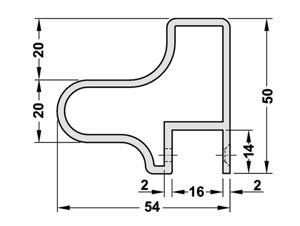 Tay nắm tủ bếp dạng thanh nhôm Hafele 126.90.907