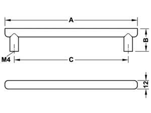 Tay nắm tủ bếp Hafele 106.60.214