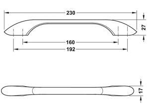 Tay nắm tủ bếp Hafele 106.61.204
