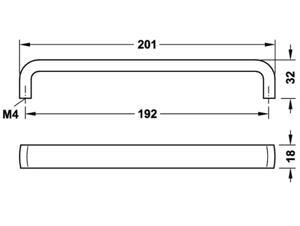 Tay nắm tủ bếp Hafele 106.69.237