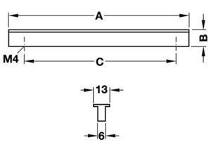 Tay nắm tủ bếp Hafele 107.24.903