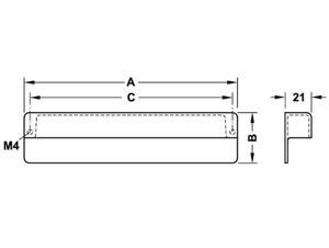 Tay nắm tủ bếp Hafele 110.34.296