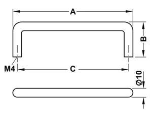 Tay nắm tủ bếp Hafele 117.40.635