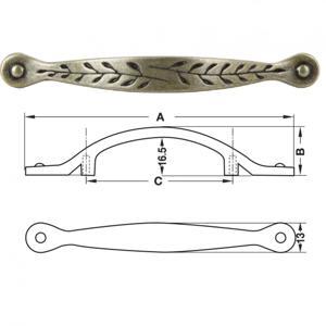 Tay nắm tủ cổ điển Hafele 122.07.131