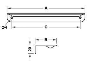 Tay nắm tủ Hafele 106.60.034