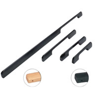 Tay Nắm Tủ Nhôm Loại Nặng, Màu Đen-HD0401B1000 - 1000mm (Cái)