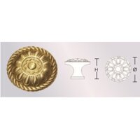 Tay Nắm Tủ, Núm Tủ Tròn Đồng Nguyên Chất Cho Tủ Bếp , Tủ Áo, Ngăn Kéo