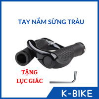 Tay Nắm Xe Đạp Thể Thao Chống Trơn Trượt Cao Cấp Bộ 2 Chiếc, Bọc Tay Lái Xe Đạp Sừng Trâu Chính Hãng
