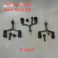 Tay Quay Đôi 6 Cạnh Câu Cá, Lục Giác, Kèm Núm Độ - PKTQ015