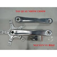 Tay quay xe đạp nhôm 5 chấu BCD 130mm, Đùi xe đạp 5 chấu không kèm đĩa