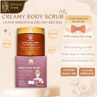 Tẩy Tế Bào Chết Cà Phê Robusta & Hạt Sầu Đâu NHÀ CÔ BA - AUNTIE 3 VIETNAM (hũ 200g)