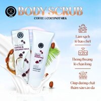 Tẩy Tế Bào Chết Cơ Thể Coffee - Coconut Milk 100gr - Quẽm 2 Cosmetics - Dưỡng Da Body - Dưỡng Body