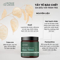 Tẩy Tế Bào Chết Da Đầu Muối Tràm Trà Scalp Scrub Pizkie 300g Giảm Bết Ngứa Giúp Da Đầu Sạch Khỏe