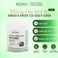 Tẩy Tế Bào Chết Da Đầu Muối Biển Trà Xanh Kelina Làm Sạch Sâu, Kích Thích Mọc Tóc, Giảm Gàu Ngứa Và Ngăn Bết Tóc 220g