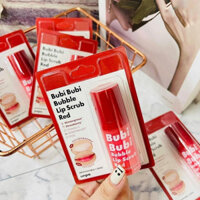 Tẩy tế bào chết môi Unpa Bubi Bubi Bubble lipscrub Red - Mẫu mới